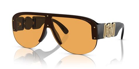 Versace VE4391 01 Orange & Black Sunglasses.